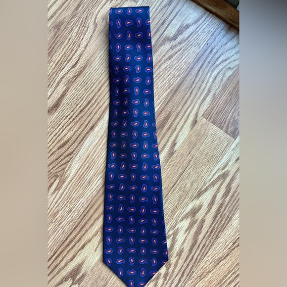 Polo Ralph Lauren Tie - Navy with Paisley - Picture 1 of 5
